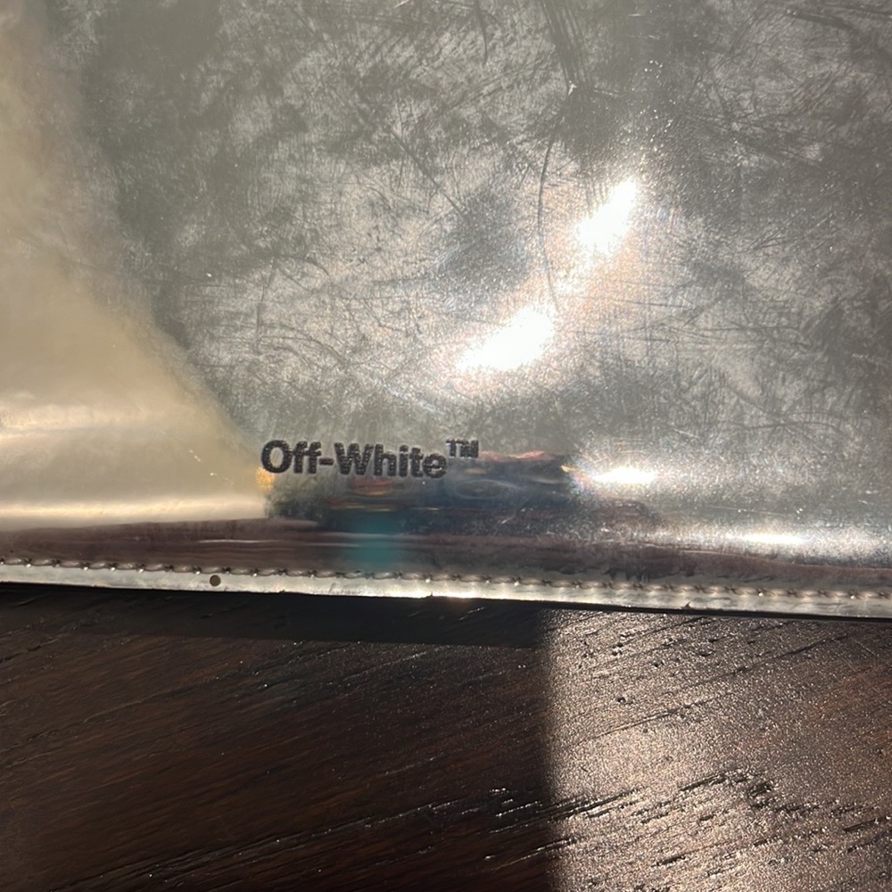 Off White Reflective Mirror "Flat Pouch " - image 4